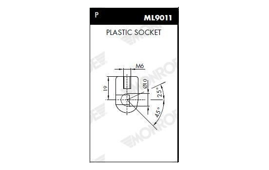 Resorte de gas, maletero ML6363 Monroe, Imagen 2
