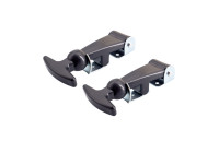 Ganchos universales para capó Simoni Racing tipo 6 - Plateado/Negro - Liberación rápida