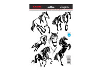 Juego de pegatinas para tatuajes de Mustang para coche (19 x 28 cm)