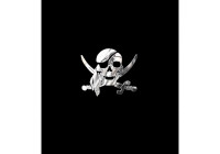 Pegatina de níquel 'Calavera Pirata' - 66 x 55 mm