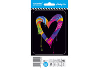 Pegatina de tatuaje de corazón para coche (8,7 x 11,6 cm)