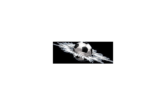 Pegatina gráfica de fútbol estrellado - 24 x 7 x 5 cm