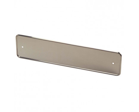 Portamatrículas de acero inoxidable cromado 52x11cm por pieza