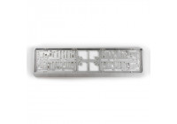Portamatrículas de plástico 'Click' 52x11cm Plata