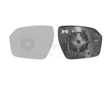 Cristal de espejo, retrovisor exterior 0251837 Hagus