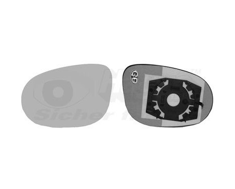 Cristal de espejo, retrovisor exterior 1779837 Hagus
