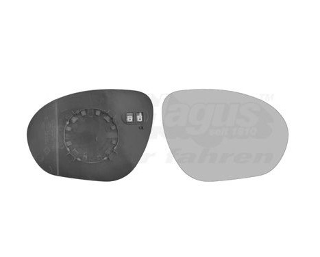 Cristal de espejo, retrovisor exterior 3380838 Hagus