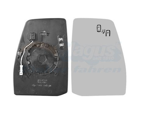 Cristal de espejo, retrovisor exterior *HAGUS* 1989836