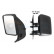 Espejo exterior IZQUIERDO COMPLETO hasta '99 BRAZOS CORTOS +/- 7CM 1747801 Hagus, Miniatura 3