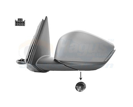 RETROVISOR EXTERIOR CON BOBINA ELÉCTRICA 0989817 Hagus