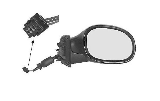 Retrovisor exterior derecho eléctrico no CALEFACTADO con ORIFICIO PARA SENSOR 0925808 Hagus