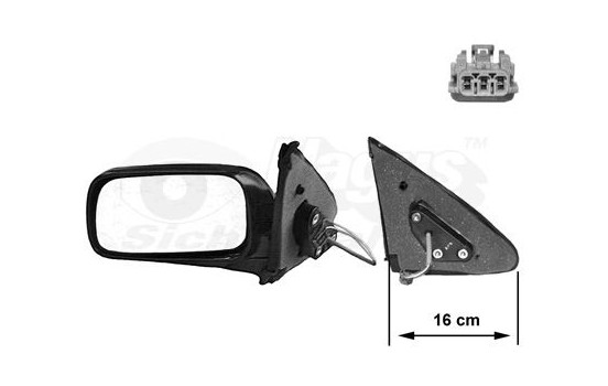 Retrovisor exterior eléctrico izquierdo 4/5 puertas 3317815 Hagus, Imagen 3
