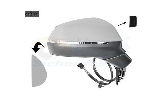 Retrovisor exterior *HAGUS* 0391828, Imagen 2