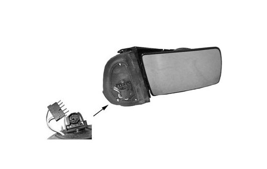Retrovisor exterior incompleto MERC. W210/140 3031854 Hagus