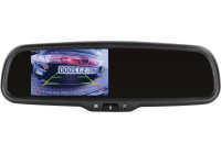 Monitor de espejo de 4,3 pulgadas con función manos libres Bluetooth y 2 entradas de vídeo.