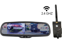 Monitor de espejo de 4,3 pulgadas con transmisor de vídeo digital de 2,4 GHz