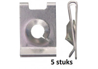 Clip de montaje para carrocería de coche de 4,8 mm galvanizado - 5 piezas
