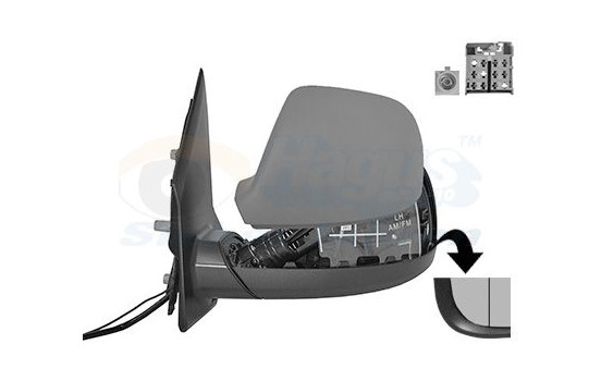 Retrovisor exterior con bobina eléctrica 5791817 Hagus