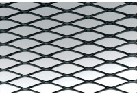 Malla de carreras de aluminio negro Simoni Racing - 100x30cm - diamante 12x35mm