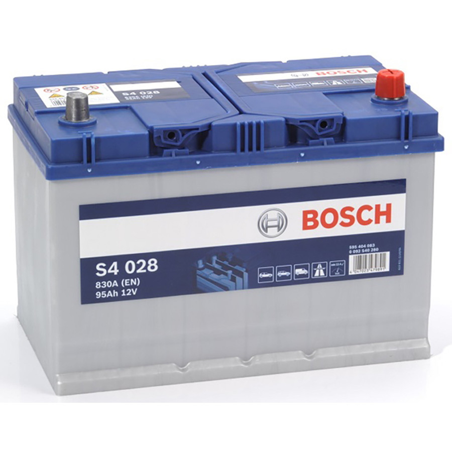 Batterie auto Bosch S4028 - 95A/h - 830A - pour véhicules sans