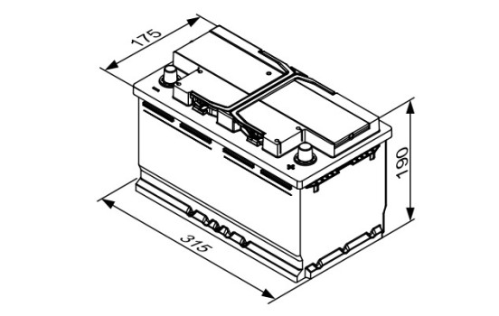 Batterie Bosch Blue S4E11 - 80 Ah - 800 A - adaptée aux véhicules avec système start-stop, Image 4