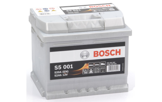 Batterie Bosch S5001 - 52 Ah - 520 A - pour véhicules sans système start-stop