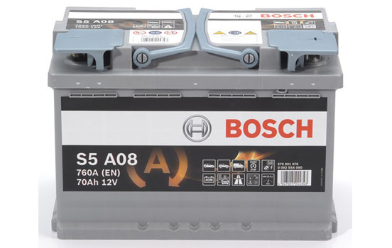 Batterie Bosch Silver S5A08 - 70 Ah - 760 A - adaptée aux véhicules avec système start-stop, Image 2