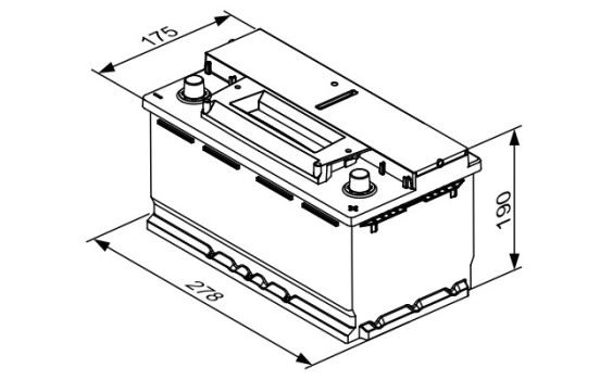 Batterie de voiture Bosch Blue S4E08 - 70Ah - 760A - adaptée aux véhicules avec système start-stop, Image 4