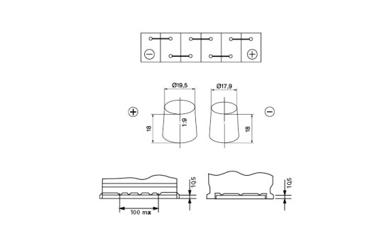 Batterie de voiture Bosch Blue S4E08 - 70Ah - 760A - adaptée aux véhicules avec système start-stop, Image 5