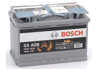 Batterie de voiture Bosch Silver S5A08 - 70A/h - 760A - adaptée aux véhicules avec système start-stop