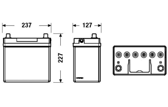 Batterie Exide Excell EB455 45 Ah, Image 5
