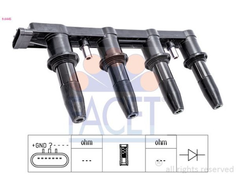 Bobine d'allumage 9.6445 Facet