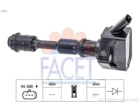 Bobine d'allumage 9.6537 Facet