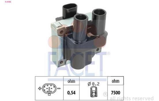 Bobine d'allumage Made in Italy - OE Equivalent 9.6046 Facet, Image 2