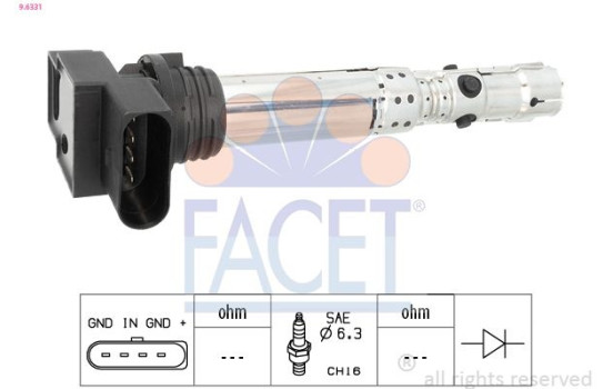 Bobine d'allumage Made in Italy - OE Equivalent 9.6331 Facet, Image 2