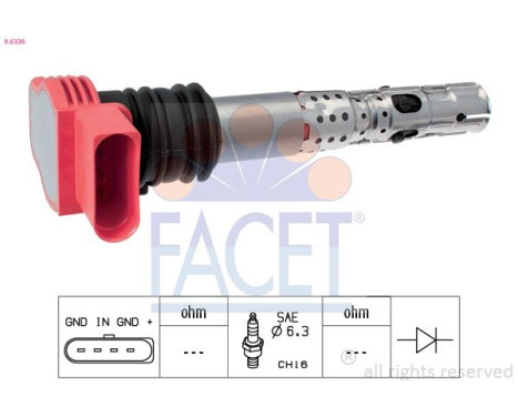 Bobine d'allumage Made in Italy - OE Equivalent 9.6336 Facet