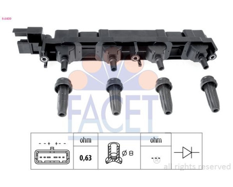 Bobine d'allumage Made in Italy - OE Equivalent 9.6409 Facet