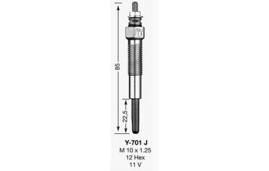 Bougie de préchauffage D-Power Y-701J NGK, Image 3