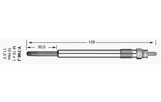 Bougie de préchauffage D-Power Y-746J NGK, Image 3