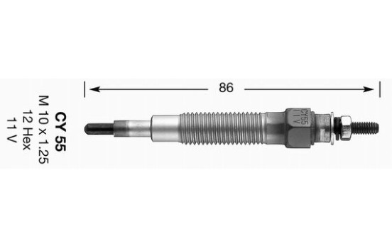 Bougie de préchauffage CZ256 NGK, Image 2