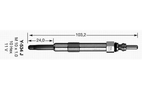 Bougie de préchauffage D-Power Y-534J NGK