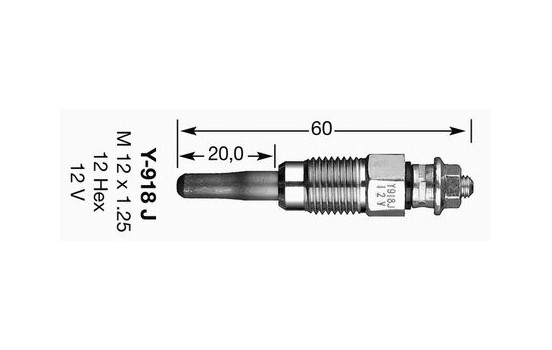 Bougie de préchauffage D-Power Y-918J NGK, Image 2