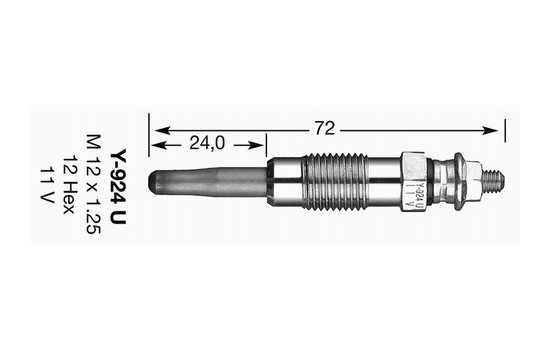 Bougie de préchauffage D-Power Y-924J NGK, Image 10