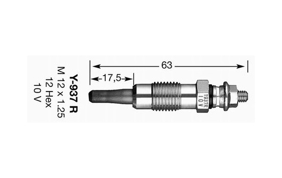 Bougie de préchauffage D-Power Y-937J NGK, Image 3