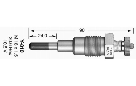 Bougie de préchauffage Y-810 NGK