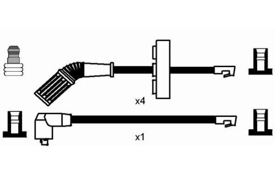 Jeu de câbles d'allumage RC-AR610 NGK, Image 2