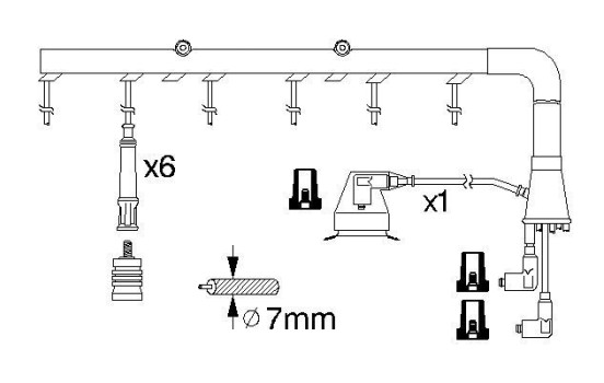 Kit de câbles d'allumage B322 Bosch