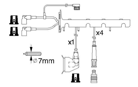Kit de câbles d'allumage B325 Bosch, Image 5