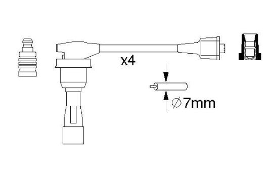 Kit de câbles d'allumage B974 Bosch, Image 5