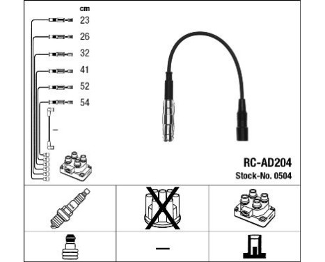 Kit de câbles d'allumage RC-AD204 NGK